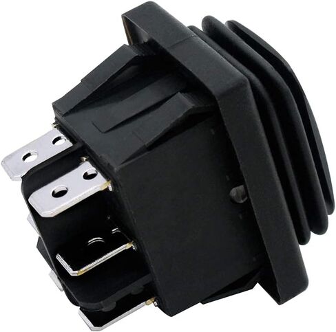 mxuteuk 2 قطعة أسود مقاوم للماء قارب الروك التبديل تشغيل/إيقاف/تشغيل 3 موقف 6Pin 16A/250 فولت 20A/125 فولت KCD4-203BK-W in Saudi Arabia