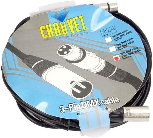 CHAUVET DJ 25 قدم ذكر إلى أنثى 3 دبوس DMX كابل تأثير الإضاءة | DMX3P25FT in Saudi Arabia