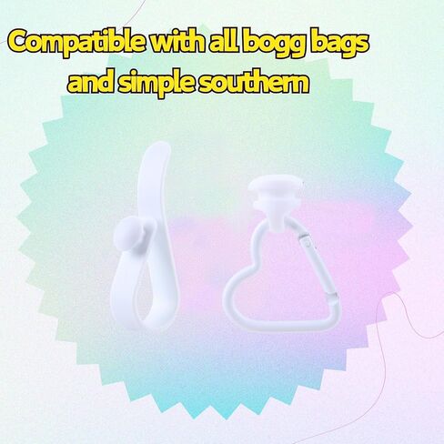 Hook Set Charms Accessories for Bogg Bags and Simply Southern Tote,Charms Inserts Key Holder for Bogg Bags Keychain,Heart Shape Hook - Multiple Color Options(White) in Saudi Arabia