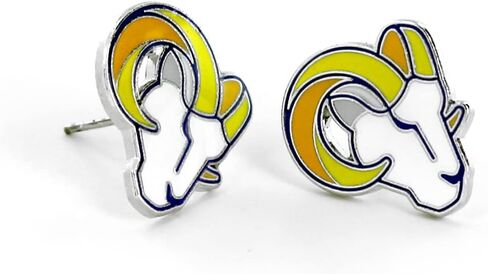 Aminco NFL Los Angeles Rams Logo Post Earrings in Saudi Arabia