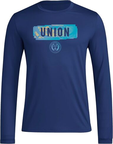adidas Men's Philadelphia Union Long Sleeve Pre-Game T-Shirt in Saudi Arabia