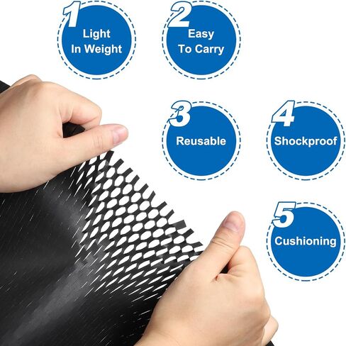 MECCANIXITY Honeycomb Packing Paper 20 Inch x 65.6 Feet Cushioning Wrap Rolls Packing Paper for Moving Shipping Packaging Gifts Black in Saudi Arabia