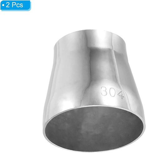 PATIKIL مخفض متحد المركز، 2 حزمة 1-1 / 2 "إلى 2" HVAC مخفض متحد المركز وزيادة أنابيب اللحام موصل الأنابيب 304 الفولاذ المقاوم للصدأ للمشروبات الغذائية in Kuwait