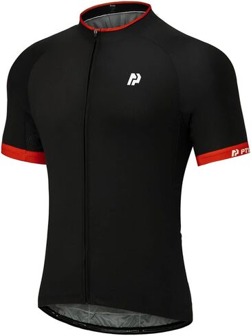 قميص رجالي لركوب الدراجات من الجيرسيه الأساسي بأكمام قصيرة، ملابس للدراجة، سحاب كامل مع جيب، قمصان ركوب الدراجات سريعة الجفاف in Kuwait