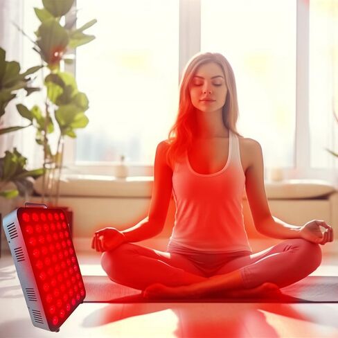 جهاز العلاج بالضوء الأحمر، لوحات العلاج بالضوء لكامل الجسم مع 60 قطعة من شرائح LED المزدوجة، حامل قابل للتعديل، 660 نانومتر و850 نانومتر باللون الأحمر والأشعة تحت الحمراء القريبة، علاج لتخفيف الجسم وصحة الجلد in Saudi Arabia