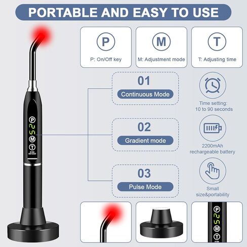 الضوء الأحمر، القرحة الباردة، عصا الضوء الأحمر، علاج قرحة الهربس، علاج الشفاه، جهاز تخفيف البثور للحمى، لعضلات الأنف والأذن والفم، جهاز الضوء الأحمر متعدد الوظائف 2 في 1 للجسم مع النظارات in Kuwait