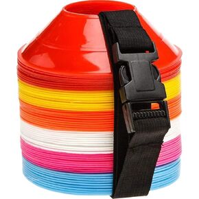 Mini Soccer Cones Small Disc Cone for Agility Drills Training Practice Football Soccer Athletics Field Markers with Shoulder Strap