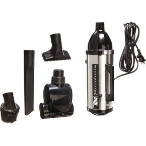 MetroVac Evolution Hand Vacuum - 120V, 504W, Powerful, Lightweight, Dry Pickup for Easy Cleanups in Home, Office, Car - Satin Nickel/Black Finish