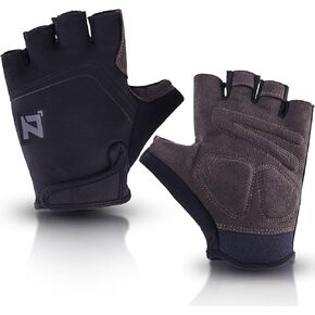 OOZi Cycling Gloves Mountain Bike Gloves Bicycle Gloves for Men Women, Fingerless Gloves Lightweight Stretch Durable Padded for Mountain Biking, Road Riding, Indoor Workout and Weight Lifting