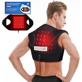 Red Infrared Light Therapy Device for Shoulder Back Neck Pain Relief Near Infrared Light Wrap Flexible Wearable Therapy Pads for Joints Muscle Home Office Use