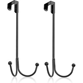 2 Pack Long 11 inch Over The Door Hooks, Sturdy Hooks for Hanging Can Be Hung On The Door Hanger Over The Door Organizer Perfect for Hanging Clothes Towels Hats