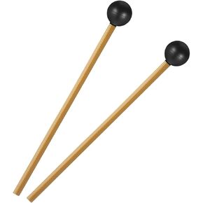 2 Pcs Glockenspiel Mallets - Rubber Bell Mallets Percussion with Plastic Handle, 8-inch drumsticks for Bell Stick, Tongue Drum Mallets