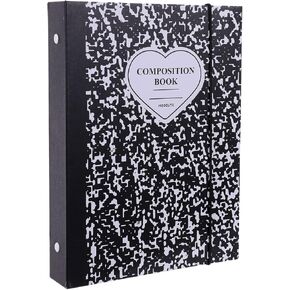 Kpop Binder Photocard Holder Book Sleeves with 10Pcs Inner 3 Inch 4 Grid Photo Album Sleeves, A5 Binder Photocard Album Refillable 6 Rings Stone Pattern Photocard Sleeves (Black)