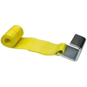 US Cargo Control 4 Inch x 5 Feet Roll Off Container Winch Strap with Flat Hook, Heavy Duty Trailer Winch Strap for Cargo Securement, 5,400 lbs Working Load Limit, Large Flat Hook for Easy Fastening in Kuwait