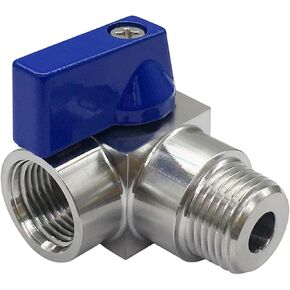 Stainless Steel 1/4" NPT Male to Female Mini Ball Valve 90 Degree Shut Off Valve