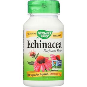 Nature's Way Echinacea Purpurea Herb, 1,200 Mg Per Serving, 180 Vcaps, 100 Count