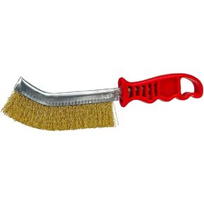 Forney 70516 Brass Wire Brush with Plastic Handle (Rust and Corrosion Resistant), 5-Inch