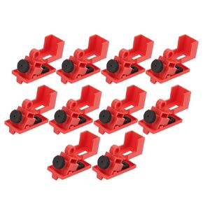 Circuit Breaker Lockout, Pack of 10 Circuit Breaker Lockout Device Clamp On Power Switch Lock Engineering Plastic Circuit Breaker Tagout for Less 16.5mm Wide Handle