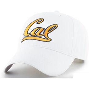 Officially Licensed Cal Berkeley White MVP Hat Adjustable Classic University Team Logo Embroidered Cap