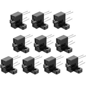 uxcell 10 Pcs 7/64" Slot PCB Photo Interrupter Slotted Optical Sensor Switch HY805