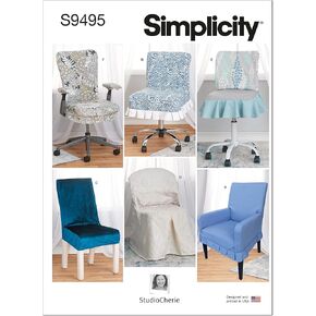 Simplicity Chair Slipcovers Sewing Pattern Kit, Code S9495, One Size, Multicolor