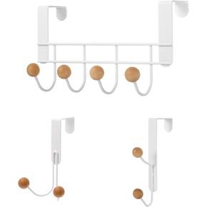 PTSGCAI Over The Door Hook | 3Pack/Set Door Hanger Hook Rack - for Hanging Coats, Towel Rack Towel Hanger Door Coat Hanger Over Door Coat Rack for Bathroom,Behind Back of Door,White
