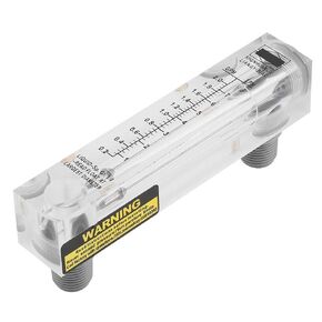 Liquid Flowmeter, Water Flow Meter Panel Type Glass Liquid Flowmeter 0.2-2GPM/1-7LPM Water Flow Measuring Meter