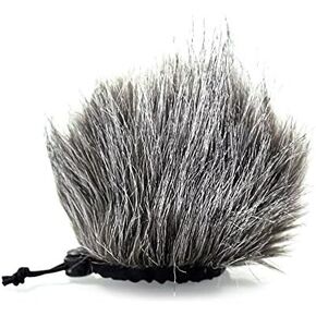 Furry Microphone Windscreen Wind Muff Compatible with Portable Digital audio Recorders up to 10cmX14cm fits Zoom H4n H5 H6 Tascam DR-40 DR-05 DR-07 Roland R-05 Olympus LS-100