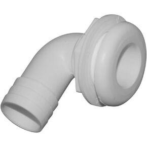 Thru-Hull Fittings - 90 Degree, 1-1/8 inch, White
