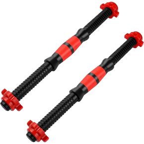 Garneck Threaded Dumbbell Handles,2pcs Adjustable Dumbbell Bar Handles with 4pcs 1inch Spin-Lock Collars for Sport Training Workout