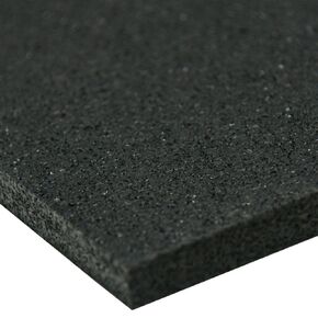 Small Parts 33-008-187-004-036 Recycled Rubber Sheet, 60 Shore A, Black, Smooth Finish, No Backing, 0.187" Thickness, 4" Width, 48" Length