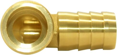 تركيب خرطوم نحاسي من Joywayus، كوع 90 درجة، بارب 5/8 بوصة × 3/8 بوصة NPT أنابيب ذكر للمياه/الوقود/الهواء (عبوة من قطعتين) in Kuwait