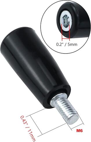 2Pcs M6 Revolving Handwheel Machine Handle M6×32mm Male Threaded Stem Handle Grip Rotating Handle for Milling Machine Lathe Grinding Machine in Saudi Arabia
