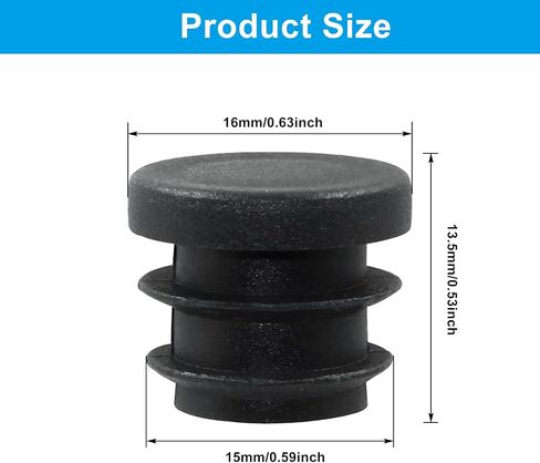 20 Pack 1" Round Plastic Plug, Furniture Pipe Tube Cover Insert Tubing End Caps for Round Tubing Post, Pipe Post, Chairs (Black) in Saudi Arabia