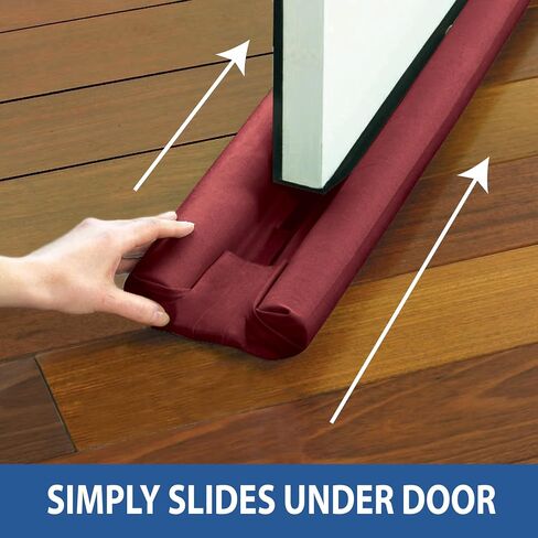 Extreme, Original Door Draft Stopper, Single, Burgundy Year-Round Insulator, Trademarked and Patented Under Door Draft Stopper in Saudi Arabia