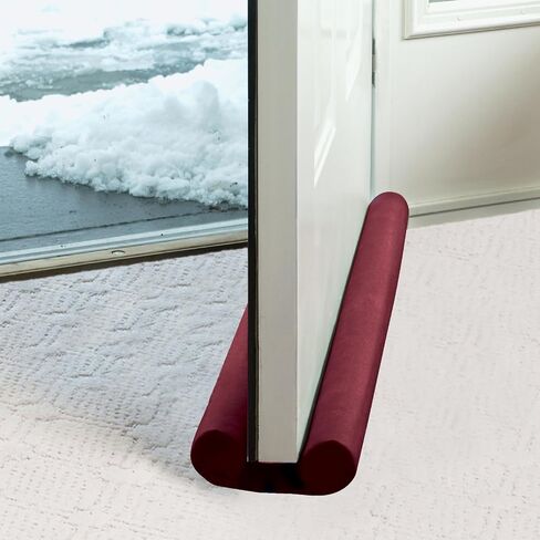 Extreme, Original Door Draft Stopper, Single, Burgundy Year-Round Insulator, Trademarked and Patented Under Door Draft Stopper in Saudi Arabia