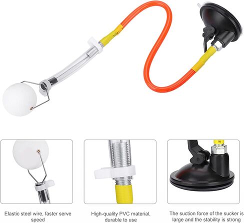 VGEBY Adjustable Table Tennis Ball Sucker Trainer Accessory, Rotation Mastery, Elastic Steel Wire for Fast Serve Speed, Ideal for Practice and Entertainment Best Serving Machine in Saudi Arabia
