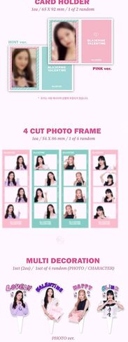 BPTG Blackpink The Game Lovely Valentine Edition Standee+1ea QR Ticket+1ea Game قسيمة+1ea ملصق+8p PhotoCard+حامل+1ea 4Cut PhotoFrame+2ea Multi Decor+1ea باتيسييه زي+تتبع مختوم in Kuwait