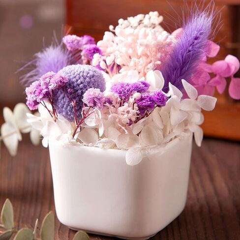 زهرة مجففة في مزهرية زهور مجففة متنوعة مع سيقان هدايا لنباتات المكتب للنساء مع مزهرية لتزيين طاولة القهوة المركزية للمكتب (السرخس) in Kuwait