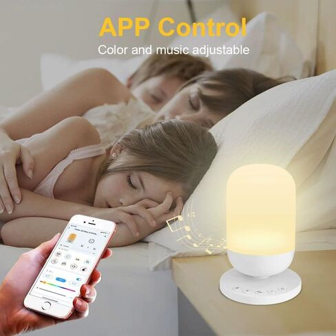 Sound Machine with Night Light. Sound Machine for Sleeping & Relaxing, 34 Non-Looping Sounds, Wake-up Timer, App Remote Control, White Noise Machine for Baby Kid Adults Travel in Kuwait