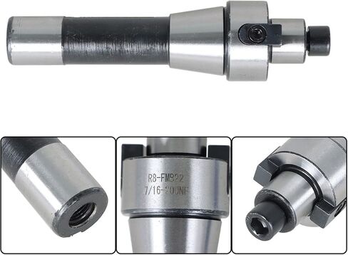قاطعة طحن نهاية CNC 400R 50 مم R8 FMB22 مقبض طحن لقطع الألواح وتشطيب قطع عمل آلة الطحن مع مفتاح T15 و4 إدراجات كربيد APMT1604 in Saudi Arabia