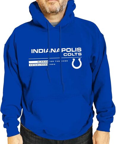 Team Fan Apparel Adult NFL Speed Stat Sheet Fleece Hooded Sweatshirt - Unisex Tagless - Officially Licensed Football Pullover in Saudi Arabia