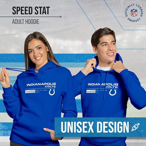 Team Fan Apparel Adult NFL Speed Stat Sheet Fleece Hooded Sweatshirt - Unisex Tagless - Officially Licensed Football Pullover in Saudi Arabia