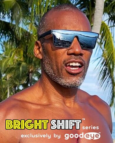 BRIGHT SHIFT™ Polarized BOLD PLATED™ Sunglasses | Sports Mirrored Square Rectangle Shades for Men Women in Saudi Arabia