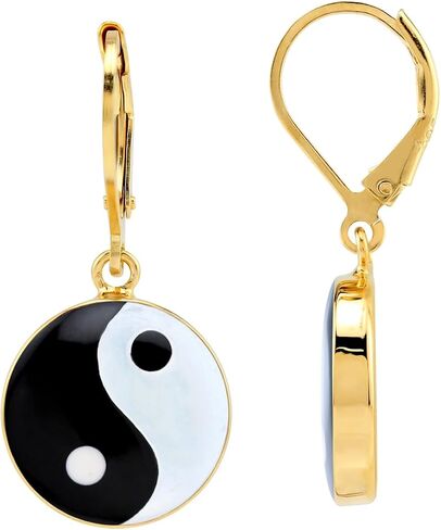 مجوهرات Silvershake من عرق اللؤلؤ الأبيض والعقيق الأسود 925 من الفضة الإسترلينية Yin Yang للنساء والمراهقين in Saudi Arabia