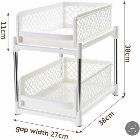 Versatile Foldable White Corner Shelves - Pack of 2 for Bathroom and Kitchen Organization White in Saudi Arabia