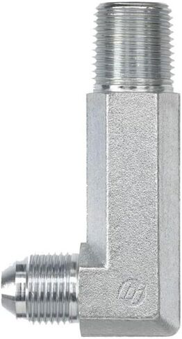 2501-LL-06-06-FG محول X-Long من الفولاذ المطروق 90 ​​درجة، 9/16"-18 SAE x 3/8"-18 NPTF خيط، 3/8" ذكر JIC x 3/8" ذكر NPTF، 0.750 بوصة مسطحة in Saudi Arabia