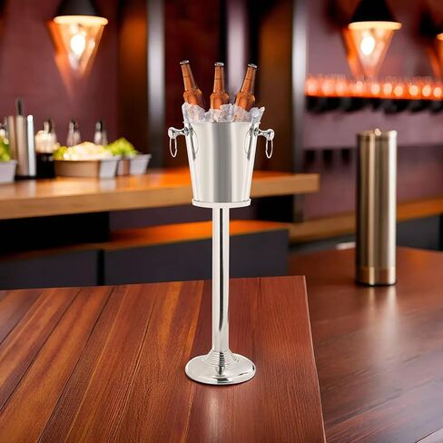 Nagina International Nickel Plated Premium Aluminum Free Standing Wine Chiller | Wine Coolers & Cellar with Ice Bucket | Kitchen & Bar Wares in Kuwait