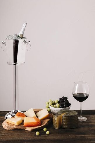 Nagina International Nickel Plated Premium Aluminum Free Standing Wine Chiller | Wine Coolers & Cellar with Ice Bucket | Kitchen & Bar Wares in Kuwait
