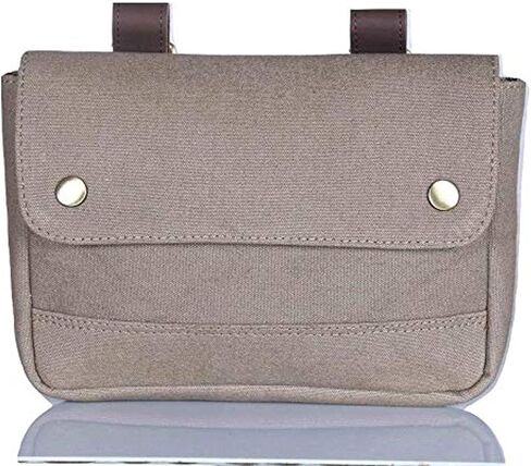 Canvas Leather Bike Handlebar Bag Vintage Bicycle Bag Seat Bag Cycling Bag Panniers Lunch Box Waterproof Mountain Bike Front Bag Multifunctional Road Bike Basket Bicycle Bag Professional Cycling Acces in Kuwait